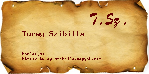 Turay Szibilla névjegykártya